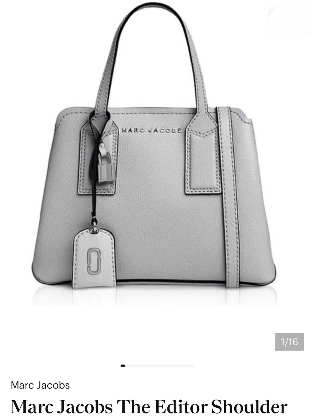 Marc Jacobs Gray Leather Tote - Picture 5 of 5